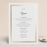 "Lasting love" - Foil-Pressed Menus in Gold by Stacey Meacham - Front