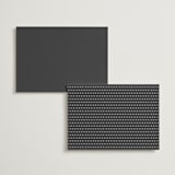 "Modern Glam" - Foil-Pressed Menus in Soft Black by Camille Robinson - Back of Card Options