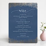 "Aspen" - Foil-Pressed Menus in Midnight by Kristie Kern - Front