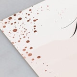 "Formal Watercolor" - Foil-Pressed Menus in Bashful by Jennifer Postorino - Detail