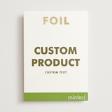 "Portrait" - Foil-Pressed Menus in Golden by Minted - Front