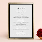 "Handsome Border" - Foil-Pressed Menus in Chalkboard by Hooray Creative - Front