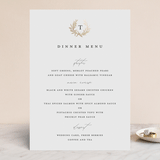 "laurel monogram" - Foil-Pressed Menus in Cotton by Stacey Meacham - Front