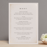 "Art Deco Border" - Foil-Pressed Menus in Blush by Hooray Creative - Front