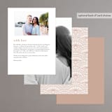 "Art Deco Border" - Foil-Pressed Menus in Blush by Hooray Creative - Back of Card Options