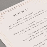 "Art Deco Border" - Foil-Pressed Menus in Blush by Hooray Creative - Detail