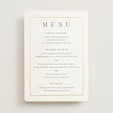 "Bianca" - Foil-Pressed Menus in Sugar by Jessica Williams - Front