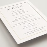 "Bianca" - Foil-Pressed Menus in Sugar by Jessica Williams - Detail
