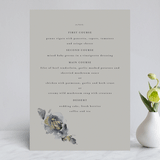 "Enchanted Blooms" - Foil-Pressed Menus in Midnight by Lori Wemple - Front