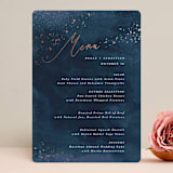 "Cosmos" - Foil-Pressed Menus in Midnight by Hooray Creative - Front