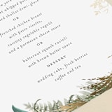 "Fresh Vines" - Foil-Pressed Menus in Fern by Susan Moyal - Detail