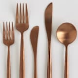 "LUNA FLATWARE // 5 PIECE SET IN BRUSHED ROSE GOLD" - Flatware Sets in pink by borrowed BLU