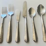 "FORGED FLATWARE // 6 PIECE SET IN SILVER" - Flatware Sets in white by borrowed BLU