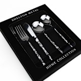 "Sand Drip Flatware Set- Stainless Steel" - Flatware Sets in silver by Shelton Metal