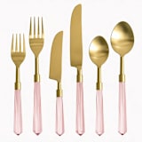 "PRISM FLATWARE // 6 PIECE SET IN ROSEWATER + GOLD" - Flatware Sets in pink by borrowed BLU