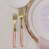 "PRISM FLATWARE // 6 PIECE SET IN ROSEWATER + GOLD" - Flatware Sets in pink by borrowed BLU