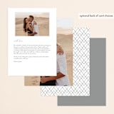 "Promise" - Gloss-Press® Menus in Snow by Design Lotus - Back of Card Options