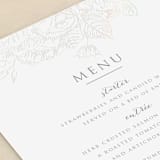 "Gilded Wildflowers" - Gloss-Press® Menus in Cloud by Rochelle Renee - Detail