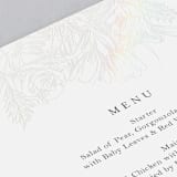 "Sketched Bouquet" - Gloss-Press® Menus in Ivory by Phrosné Barwood - Detail
