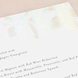 "Beloved" - Gloss-Press® Menus in Graphite by Design Lotus - Detail