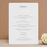 "Gilded Leaves" - Gloss-Press® Menus in Classic White by Kelly Schmidt - Front