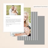 "Refined style" - Gloss-Press® Menus in Pearl by Stacey Meacham - Back of Card Options