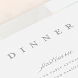 "Refined style" - Gloss-Press® Menus in Pearl by Stacey Meacham - Detail