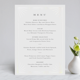 "Art Deco Border" - Gloss-Press® Menus in Crystal by Hooray Creative - Front