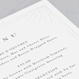 "Art Deco Border" - Gloss-Press® Menus in Crystal by Hooray Creative - Detail