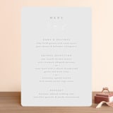 "Chic Wreath" - Gloss-Press® Menus in Cloud by Kelly Schmidt - Front