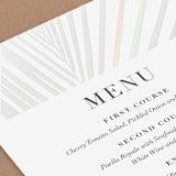 "Pristine" - Gloss-Press® Menus in Pearl by Robin Ott - Detail