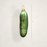 "Pickle Glass Ornament by Glass By Iness" - Ornaments in Gherkin by Minted - Dimensions