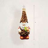 "Woodland Santa Glass Ornament by Glass By Iness" - Ornaments in Woodland by Minted - Dimensions