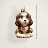 "Dog with Collar Glass Ornament by Glass By Iness" - Ornaments in Chocolate by Minted - Dimensions