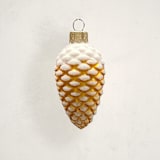 "Gold Pinecone Glass Ornament by Glass By Iness" - Ornaments in Frosted by Minted - Front