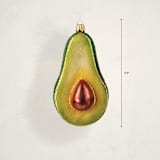 "Avocado Glass Ornament by Whitehurst" - Ornaments in Avocado by Minted - Dimensions