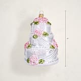 "Wedding Cake Glass Ornament by Whitehurst" - Ornaments in Buttercream by Minted - Dimensions