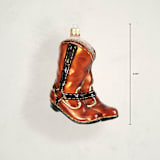 "Western Boots Glass Ornament by Whitehurst" - Ornaments in Leather by Minted - Dimensions