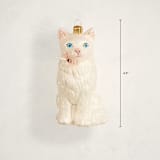 "Fluffy Cat Glass Ornament by Whitehurst" - Ornaments in Pearl by Minted - Dimensions