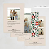 "Applique Floral" - Minted x The Met Holiday Cards in Buttercream by Alethea and Ruth - Back of Card Options