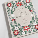 "Applique Floral" - Minted x The Met Holiday Cards in Buttercream by Alethea and Ruth - Detail