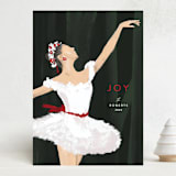 "Joyful Ballerina" - Minted x The Met Holiday Cards in Scarlet by Robin Ott - Front