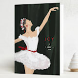 "Joyful Ballerina" - Minted x The Met Holiday Cards in Scarlet by Robin Ott - Folded Card