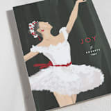 "Joyful Ballerina" - Minted x The Met Holiday Cards in Scarlet by Robin Ott - Detail