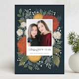 "Holiday Bouquet" - Minted x The Met Holiday Cards in Navy by Paper Raven Co. - Front