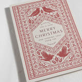 "Patterned Birds" - Minted x The Met Holiday Cards in Holly by Katharine Watson - Close-Up