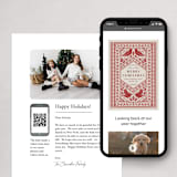 "Patterned Birds" - Minted x The Met Holiday Cards in Holly by Katharine Watson - More Ways to Customize