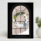 "Dogwood Stained Glass" - Minted x The Met Holiday Cards in Coal by Baumbirdy - Front