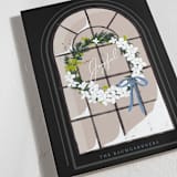 "Dogwood Stained Glass" - Minted x The Met Holiday Cards in Coal by Baumbirdy - Detail