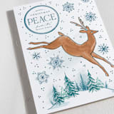 "Lighthearted Deer" - Minted x The Met Holiday Cards in Snow by Everett Paper Goods - Close-Up